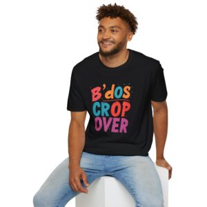 T-Shirt — Colorful "B'dos Crop Over" Carnival Black Tee