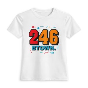 246 BTown Retro Graphic Tee — Women’s Fitted Local Pride Shirt